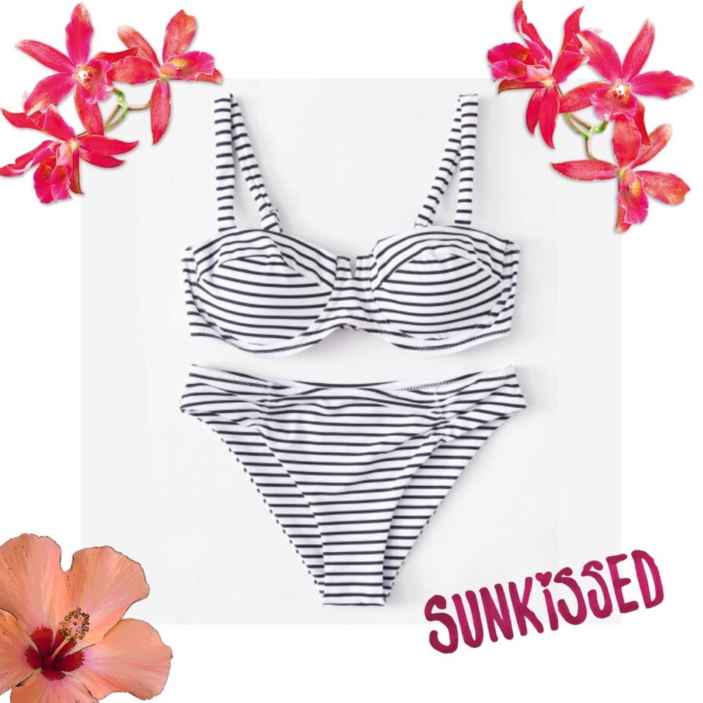 Retro Striped Pinup Bikini